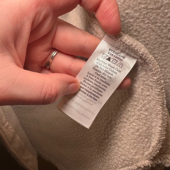 Everlane E3 ReNew Fleece Everyone Overshirt Fleece Button Down Shacket Boho Oat - Picture 5 of 8